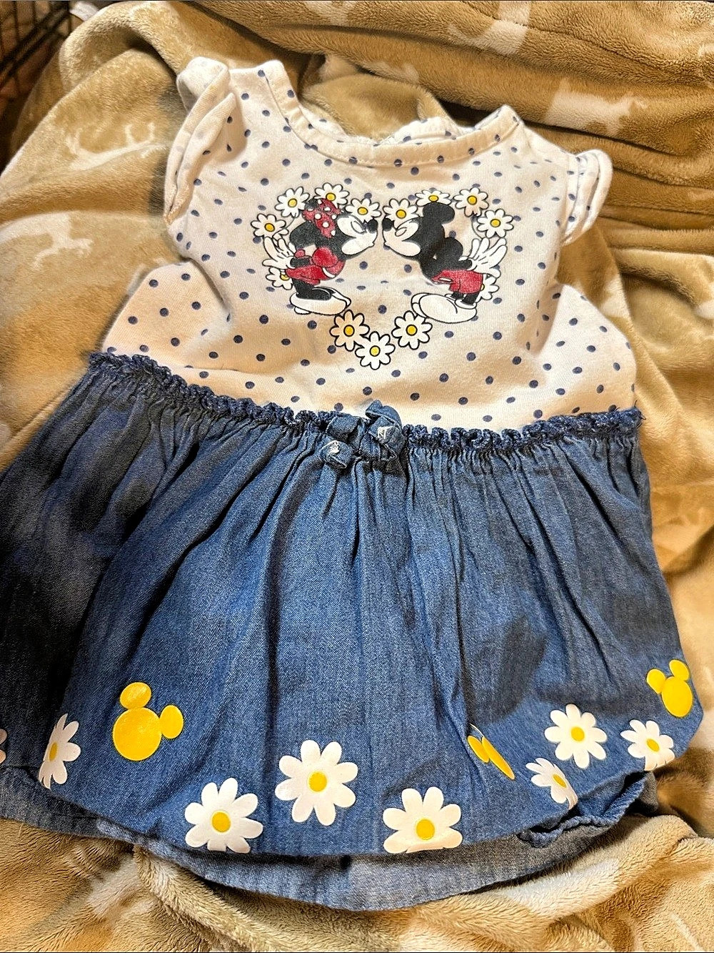Disney Baby Mickey and Minnie Polka Dot Dress 3M